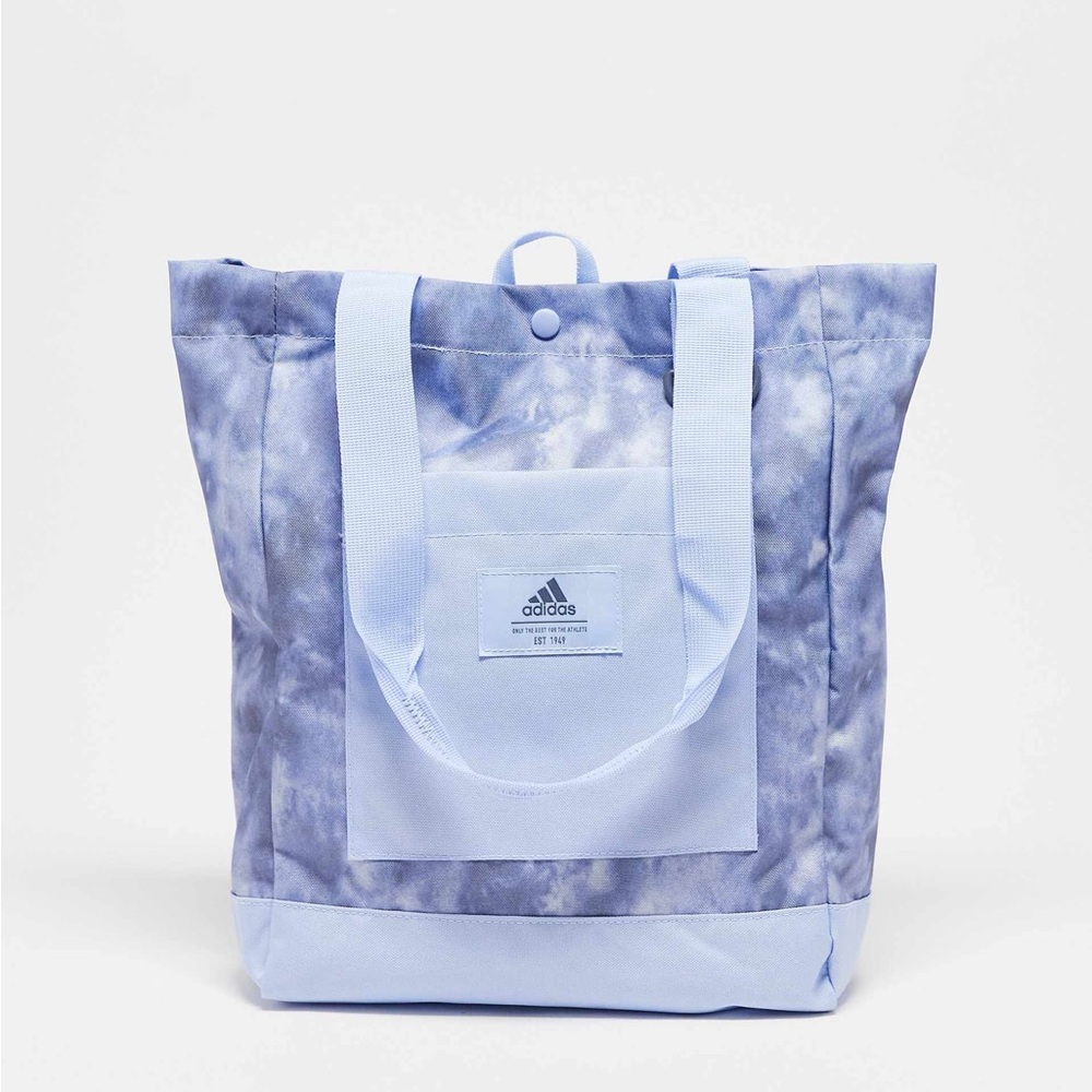 Adidas Blue Tote Bag with Tie-Dye Pattern